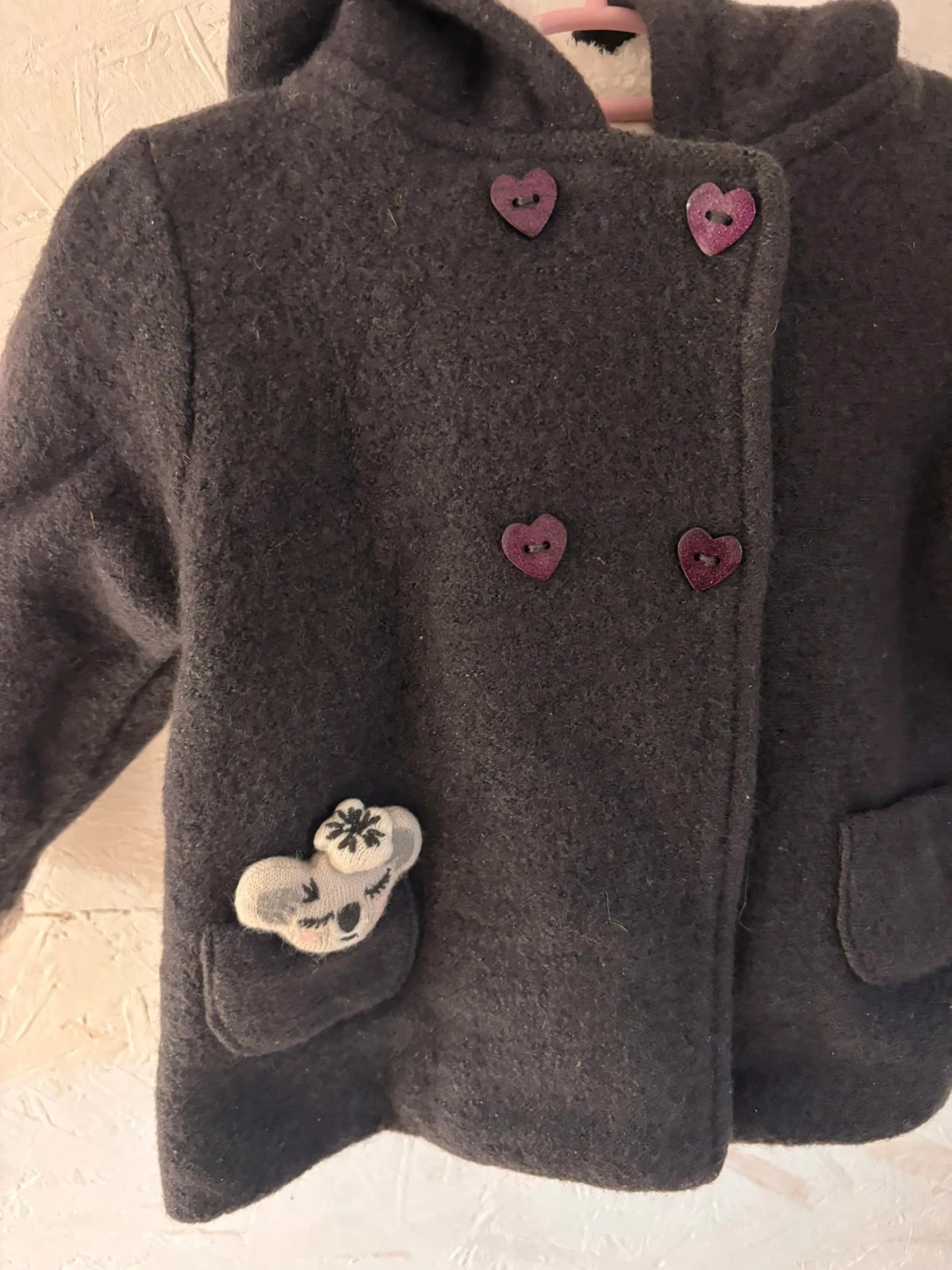 Plush-lined hooded coat with fur trim – Du Pareil au Même – 18 months (80 cm) – photo 5